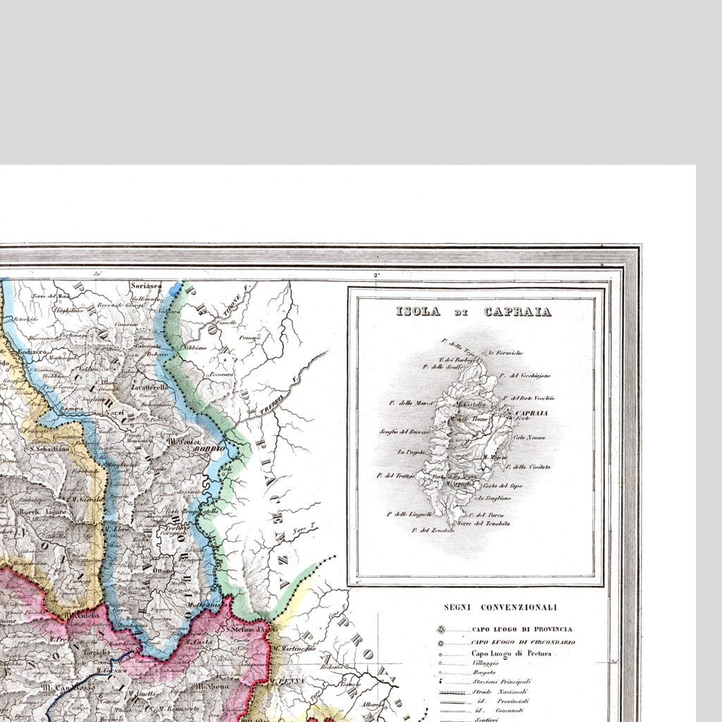 Genua | Italien | Landkarte von 1895