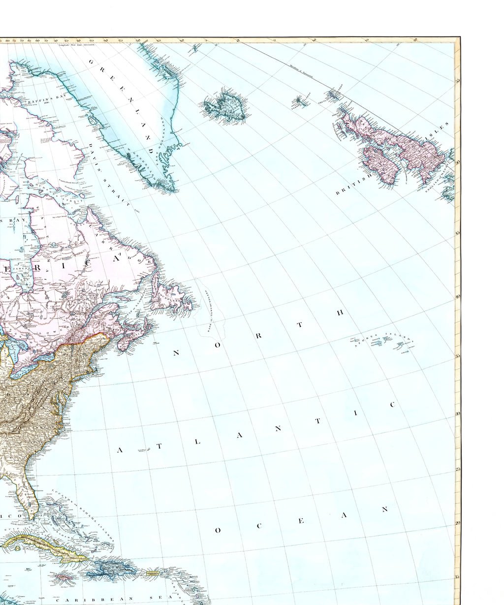 Amerika | Historische Karte | 1827