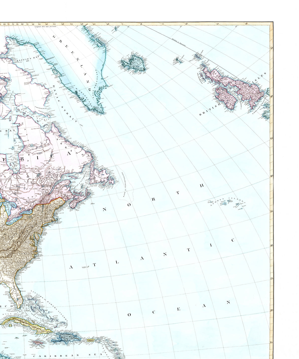 Amerika | Historische Karte | 1827
