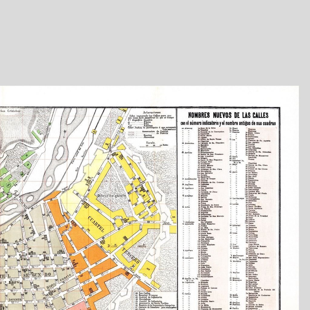 Lima | Stadtplan | Vintage Map