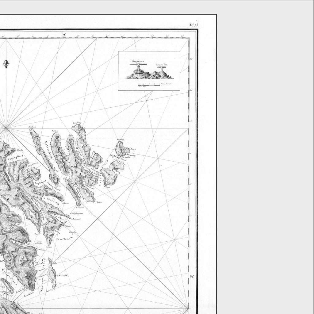 Faroer Inseln | Karte von 1820