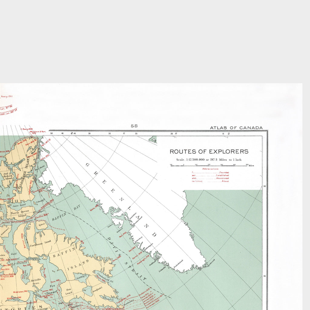 Kanada |  Entdecker | Kolonialgeschichte | Vintage Map