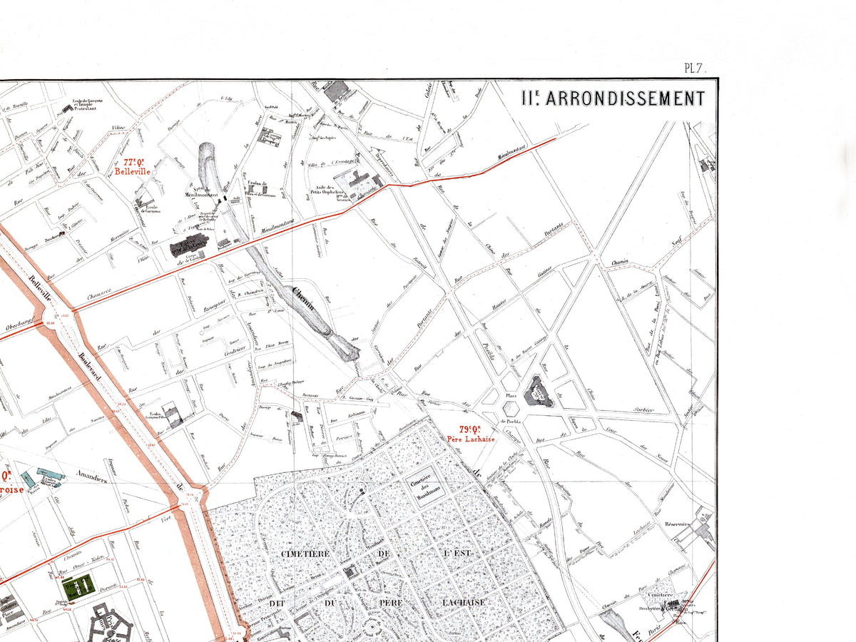 Haussmann | Paris | 11. Arrondissement | Vintage Map
