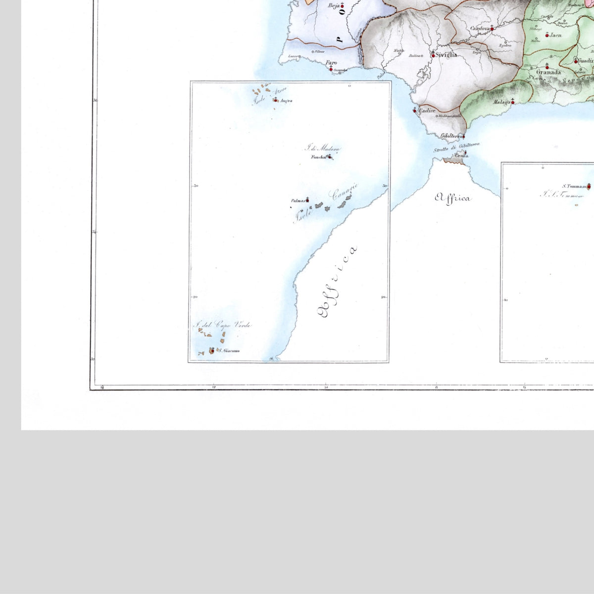 Kirchenatlas | Spanien | Portugal | Vintage Map