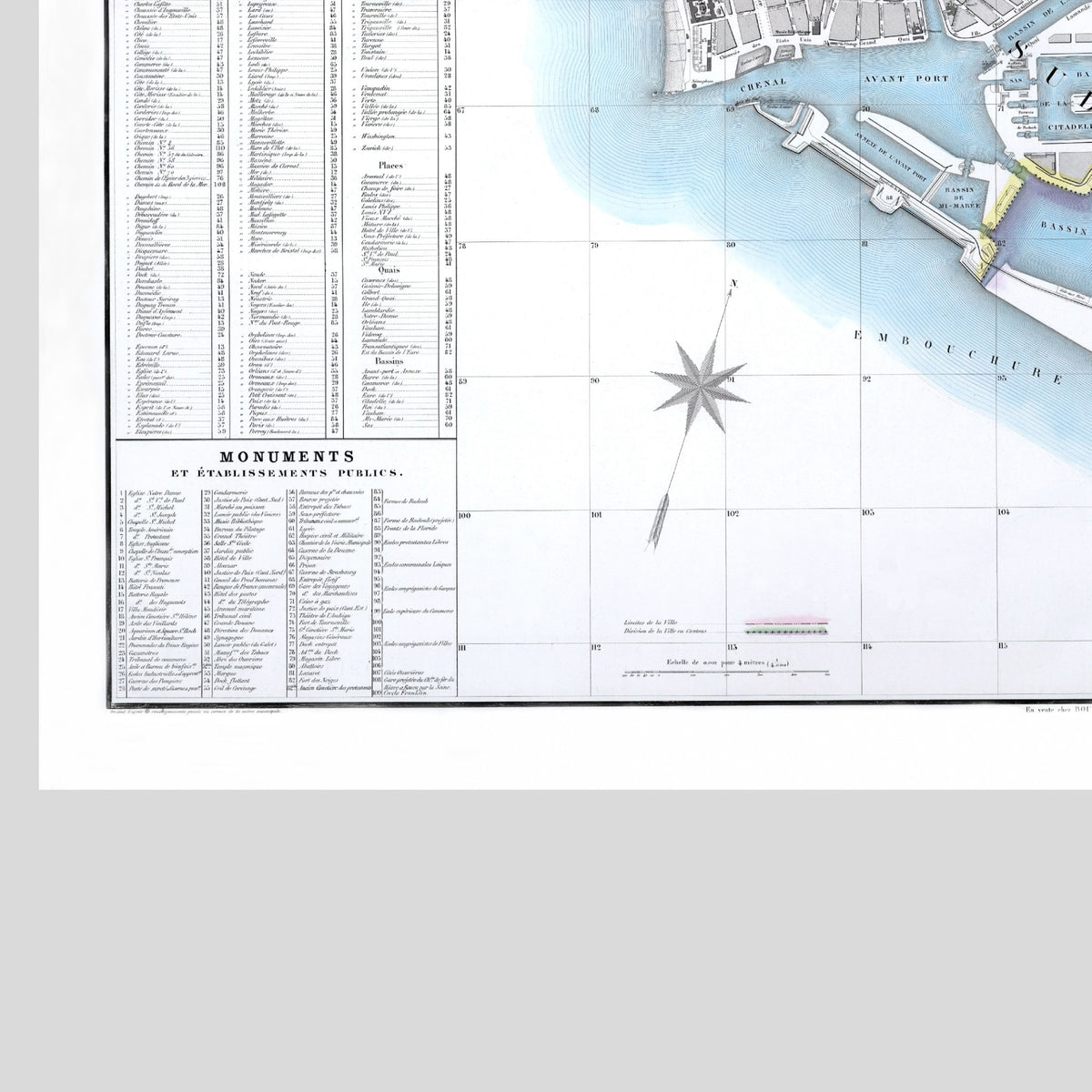Le Havre | Frankreich | 1876 | Vintage Map