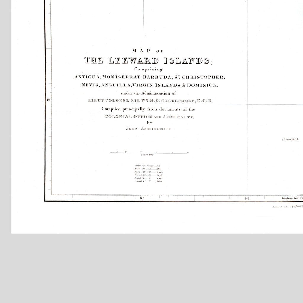Leeward-Inseln | Karibik | Karte von 1858