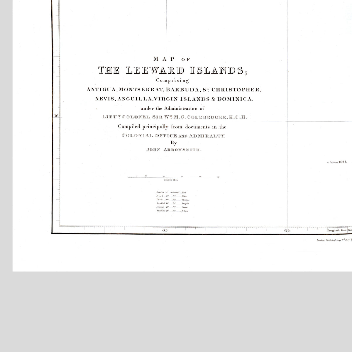 Leeward-Inseln | Karibik | Karte von 1858