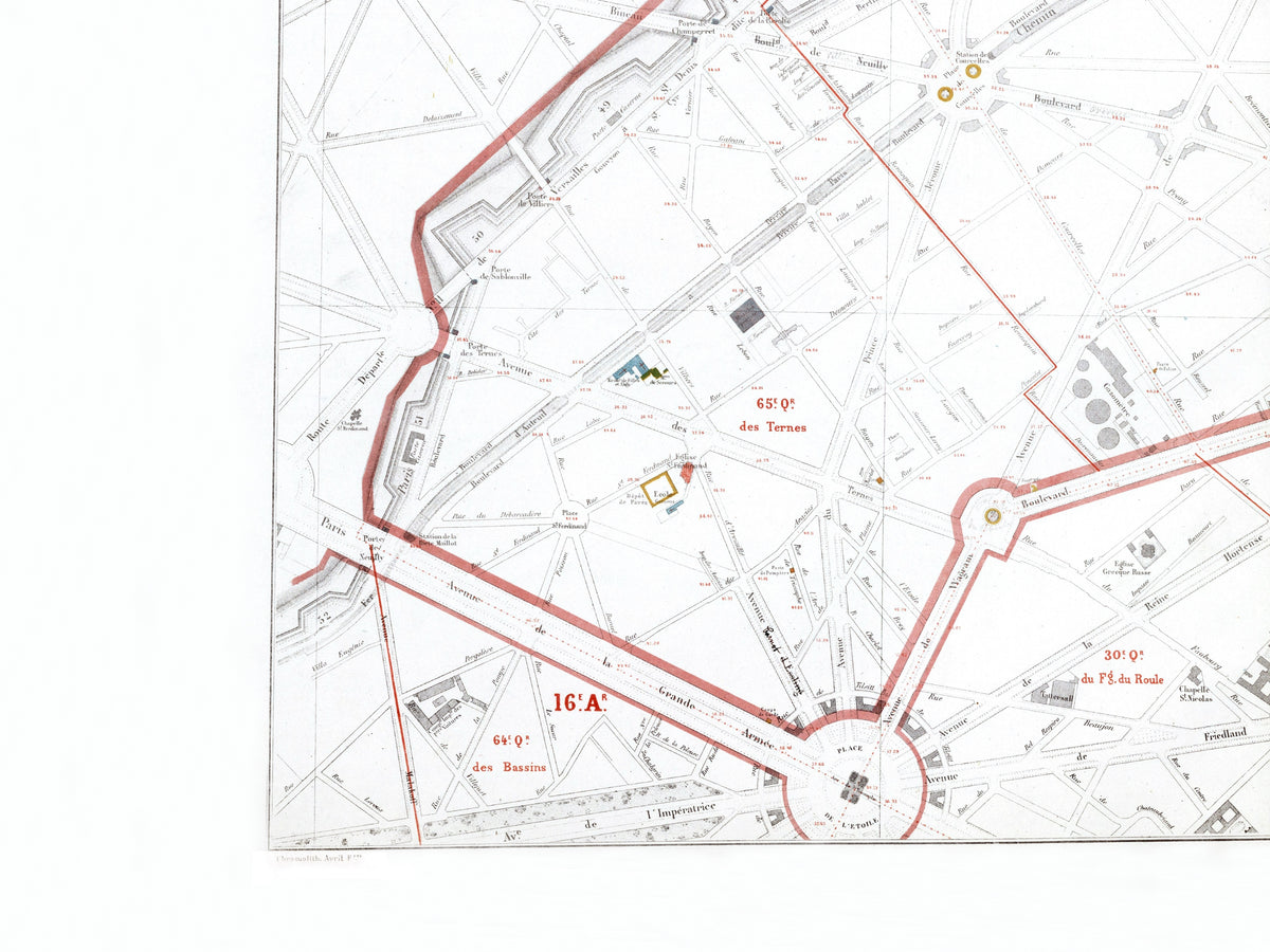 Haussmann | Paris | 17. Arrondissement | Vintage Map