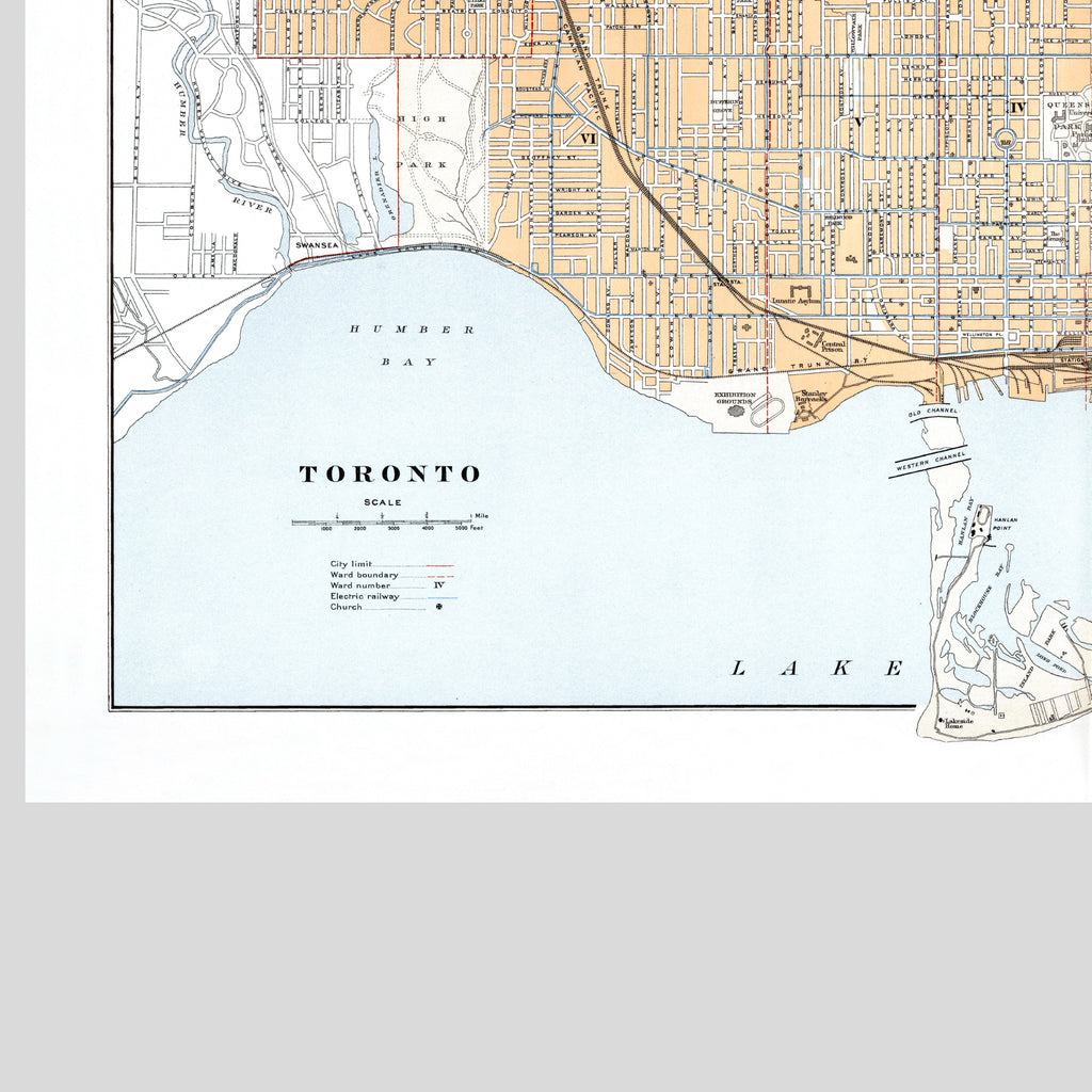 Montreal | Kanada | 1915  | Vintage Map