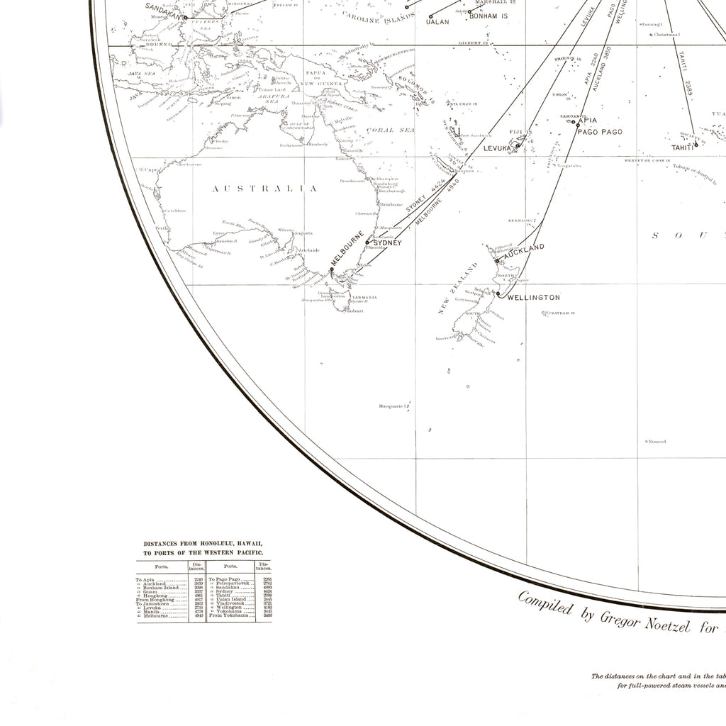 Crossroads of the Pacific | Historische Pazifikkarte | 1906
