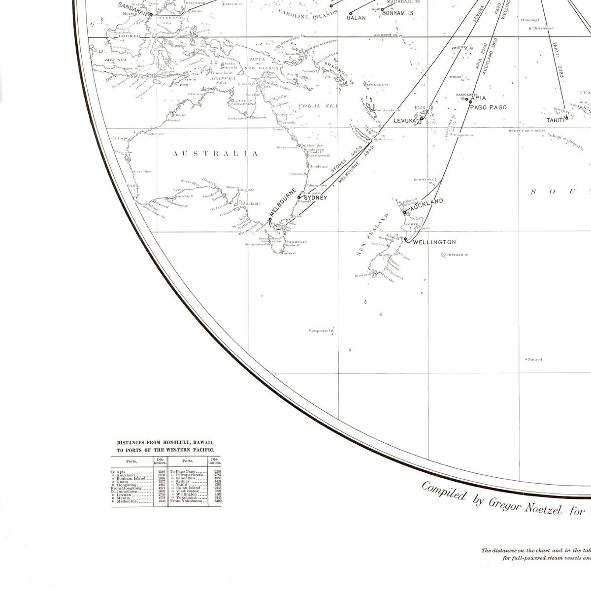 Crossroads of the Pacific | Historische Pazifikkarte | 1906