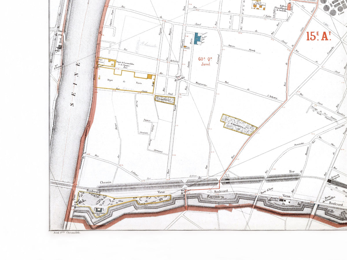 Haussmann | Paris | 15. Arrondissement | Vintage Map