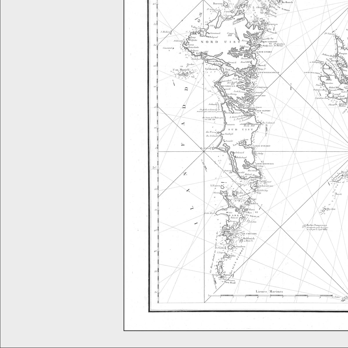 Hebriden Inseln | Schottland | Seekarte | Karte von 1804