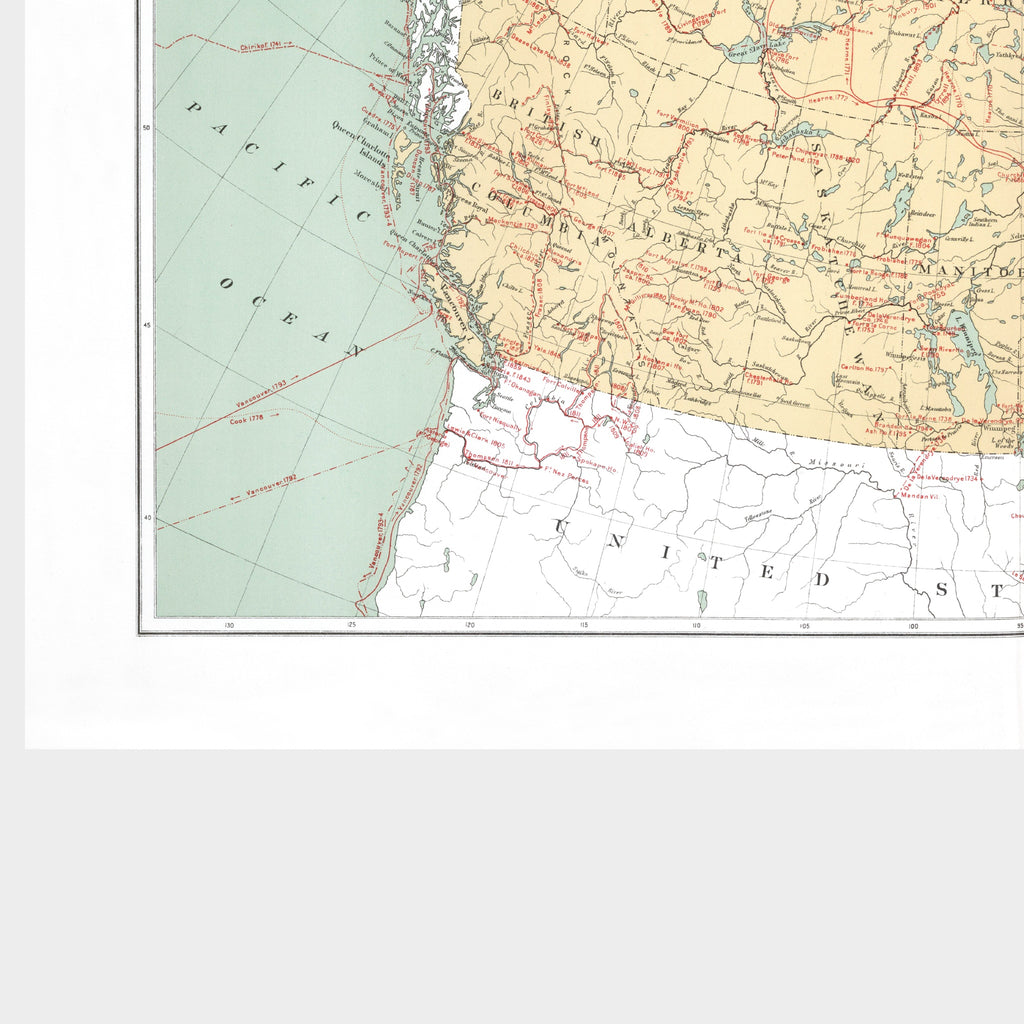 Kanada |  Entdecker | Kolonialgeschichte | Vintage Map