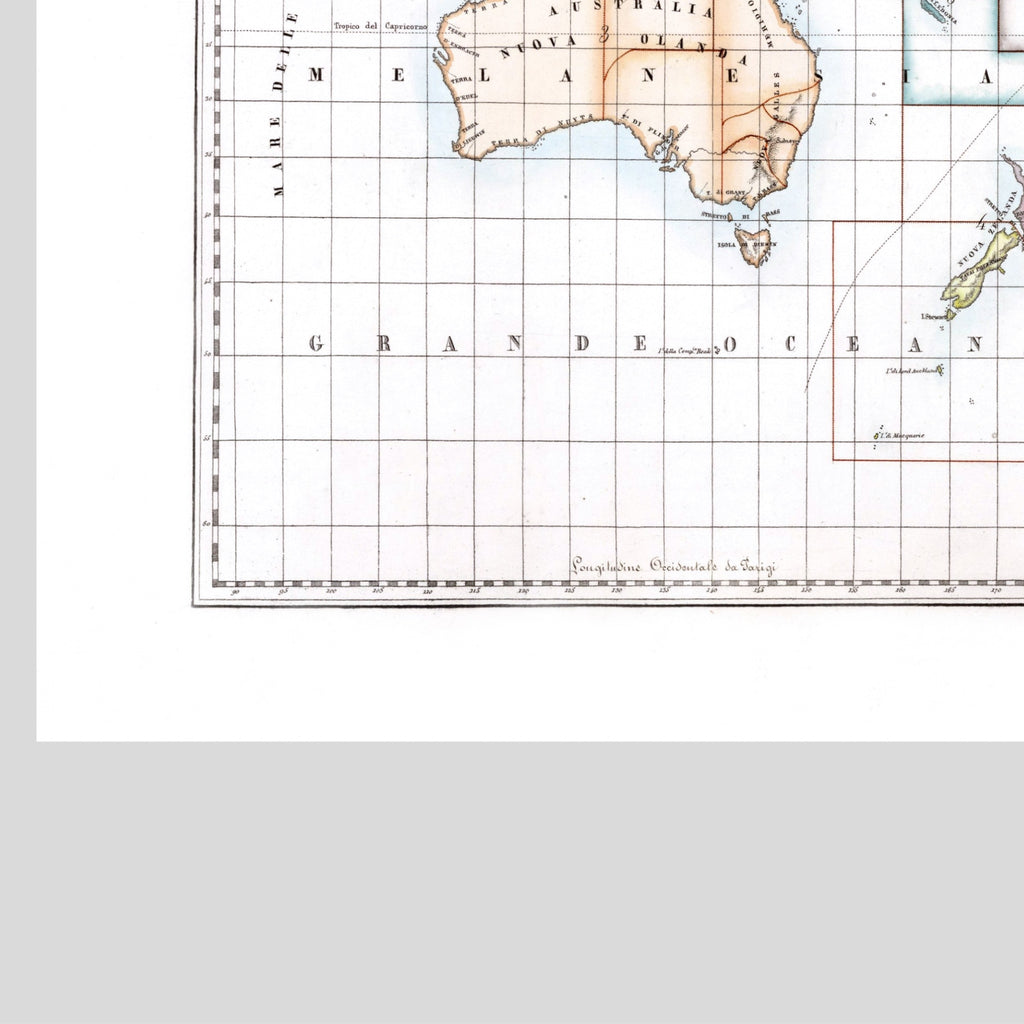 Kirchenatlas | Australien | Ozeanien | Vintage Map