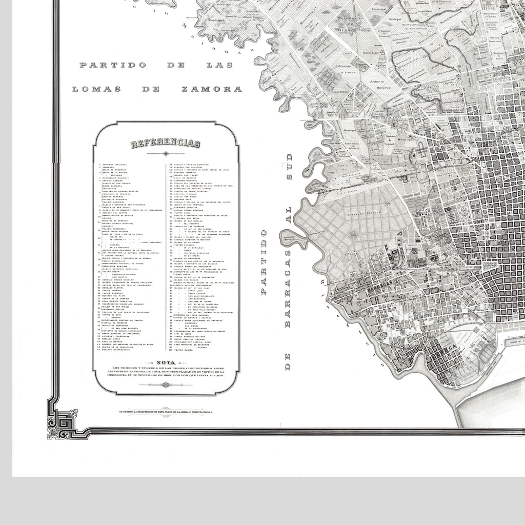 Buenos Aires | Argentinien | Stadtplan | Vintage Map