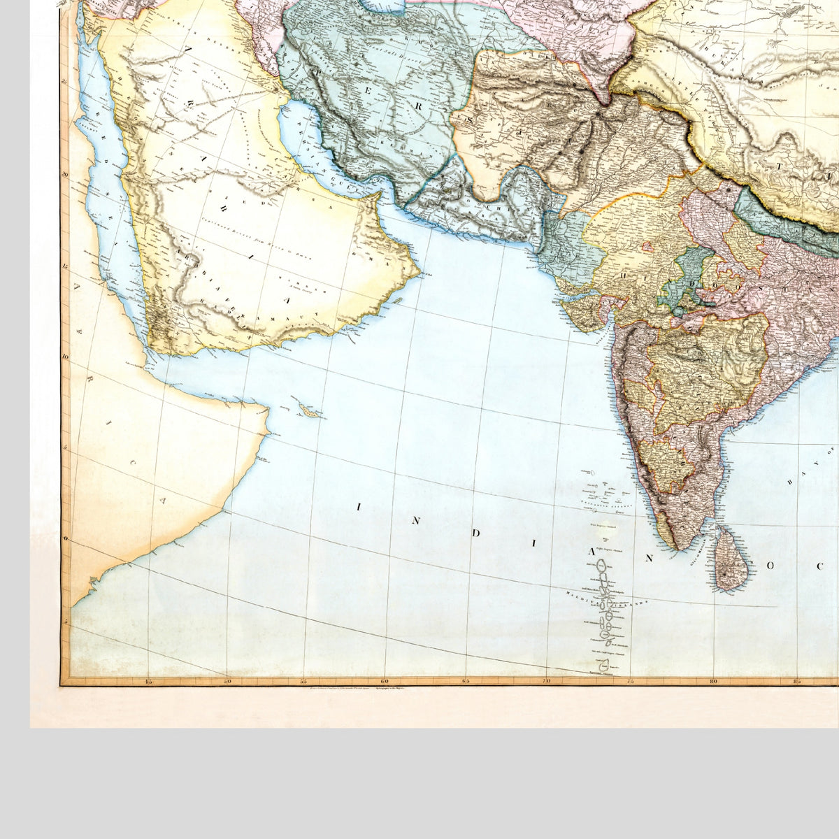 Asien  | 1827 | Vintage Map