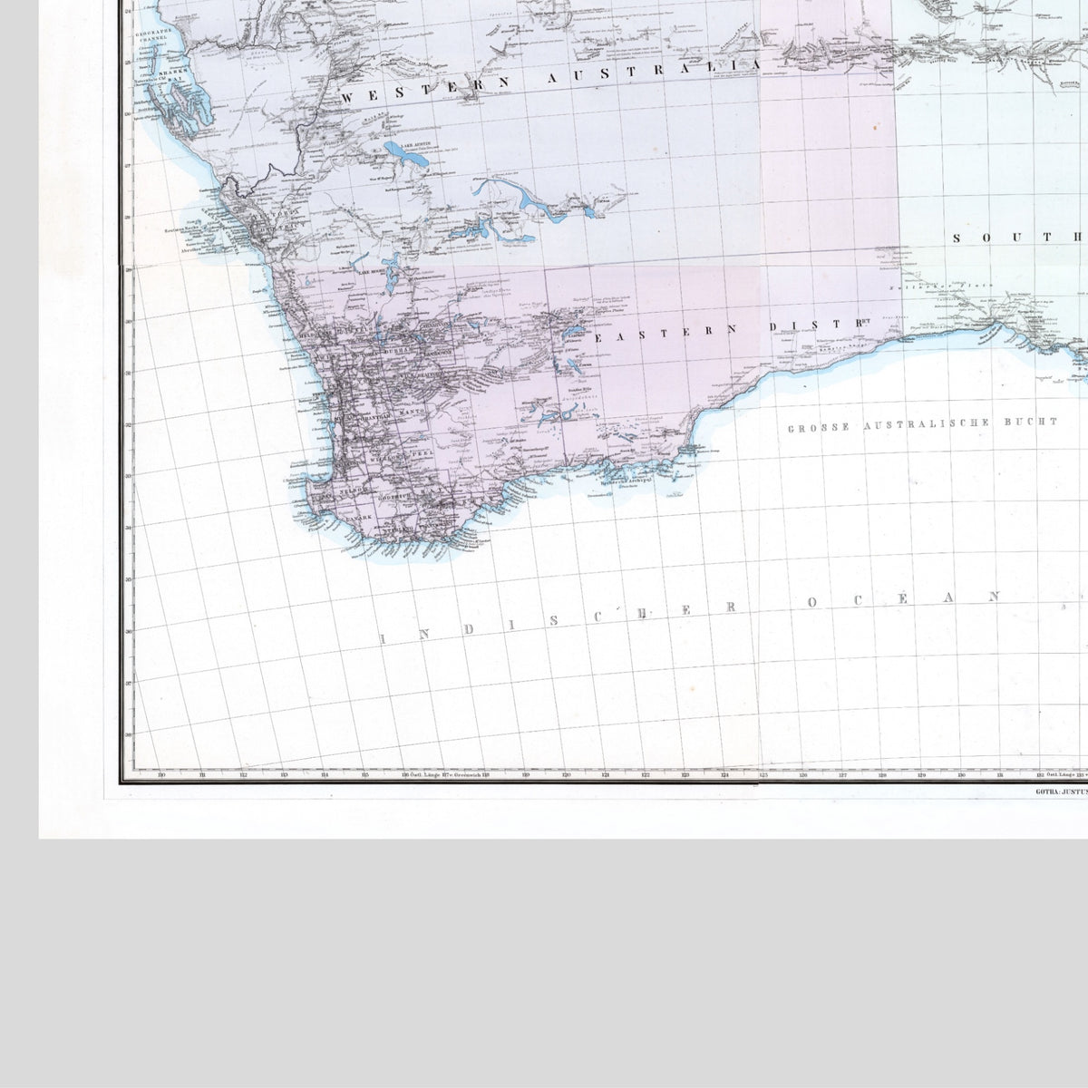Australien | Landkarte | 1875 | Vintage Map