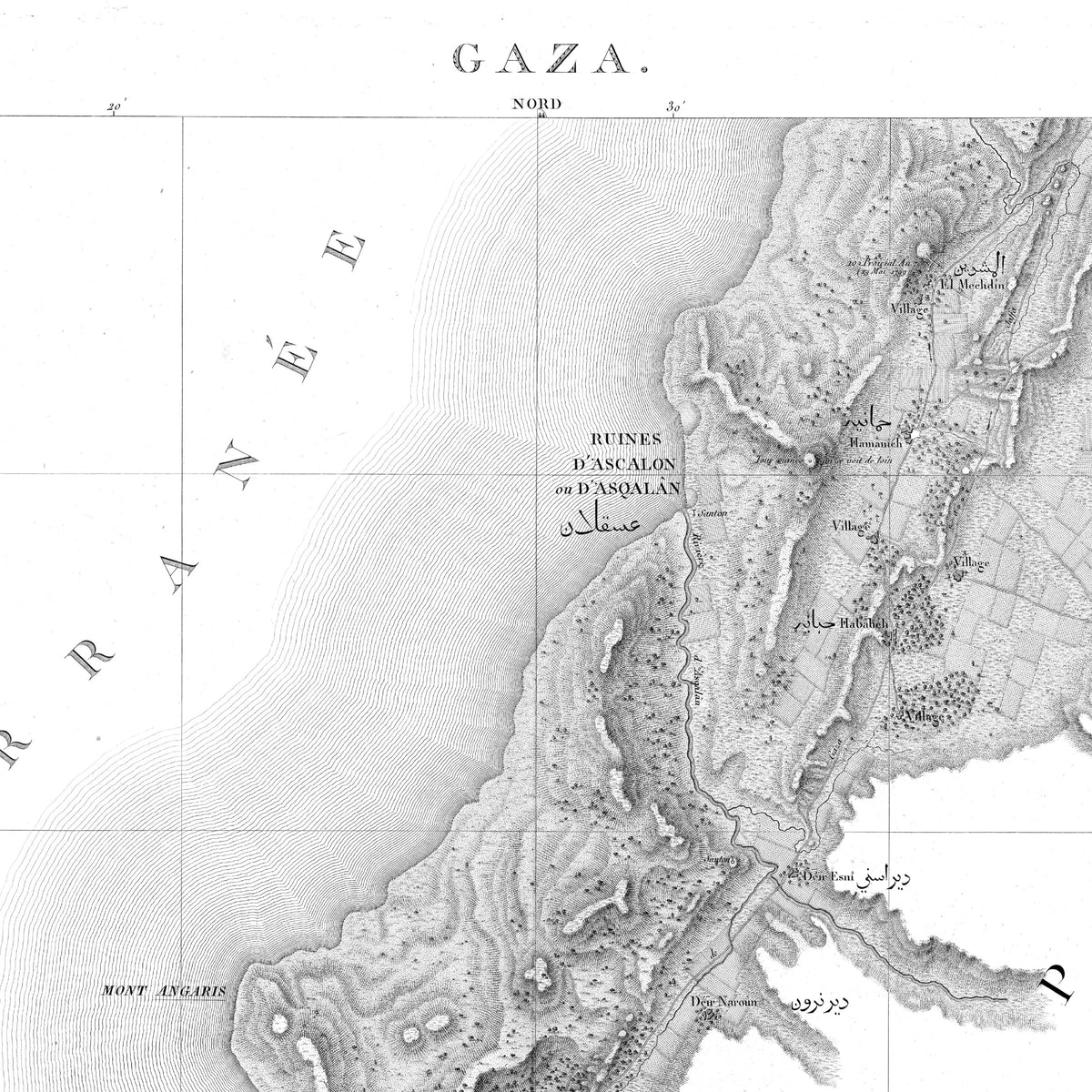 Palästina | Gaza | Osmanisches Reich | Vintage Print