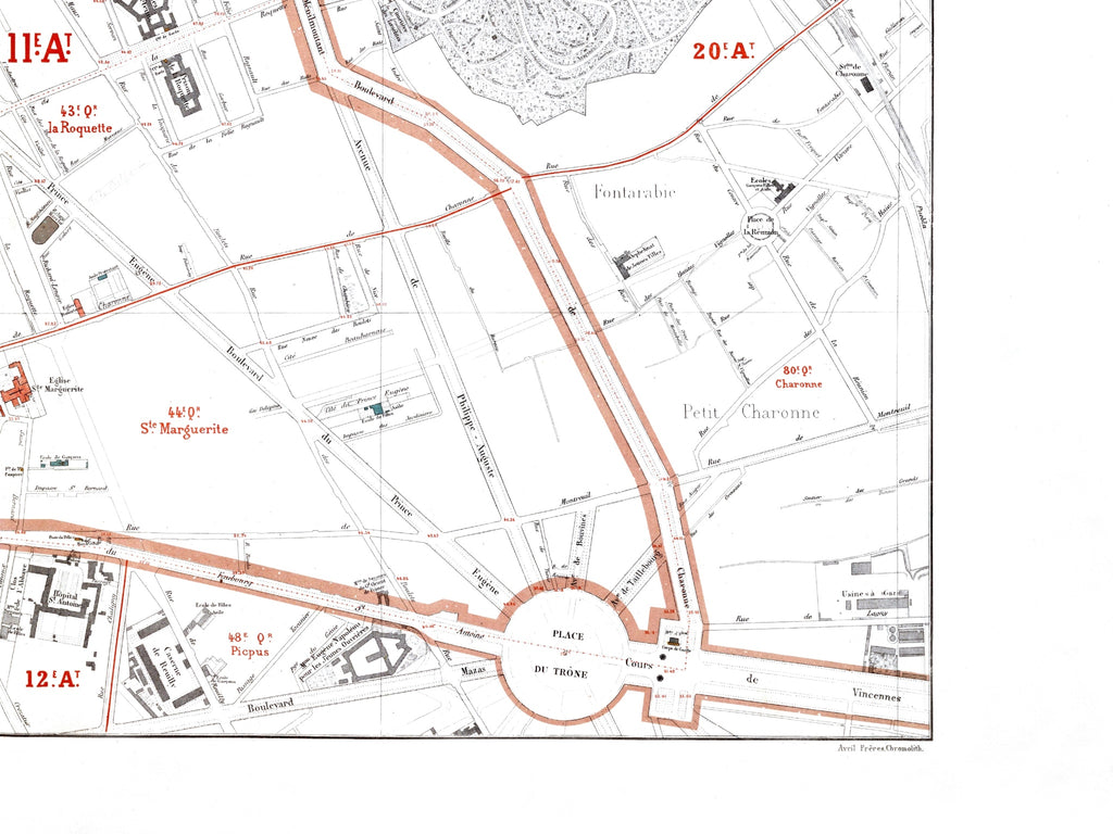 Haussmann | Paris | 12. Arrondissement | Vintage Map