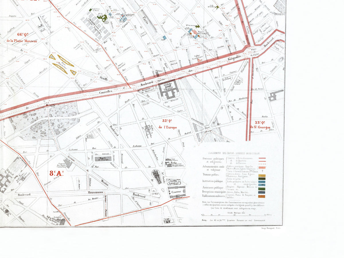 Haussmann | Paris | 17. Arrondissement | Vintage Map