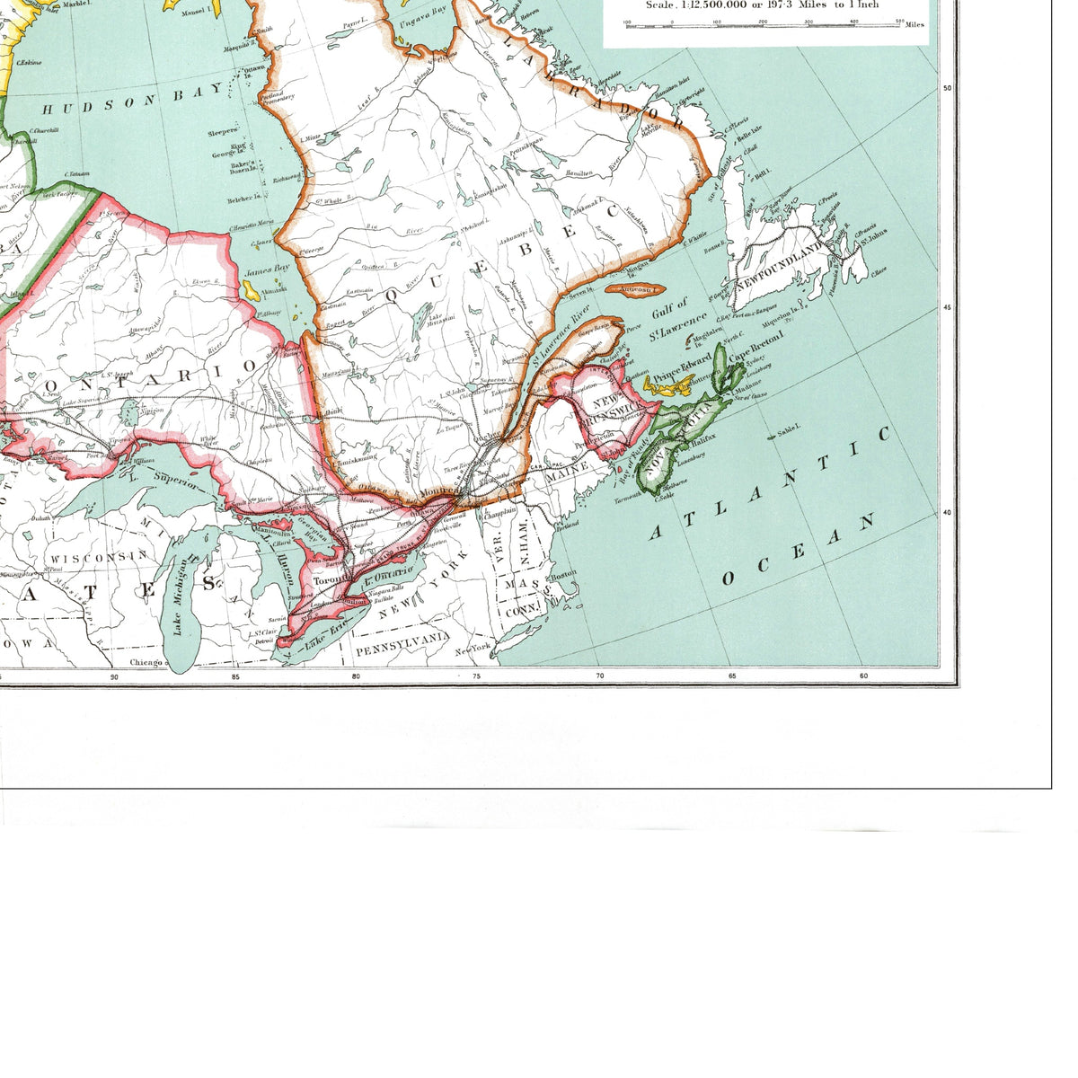 Kanada |  Provinzen | Territorien | Vintage Map
