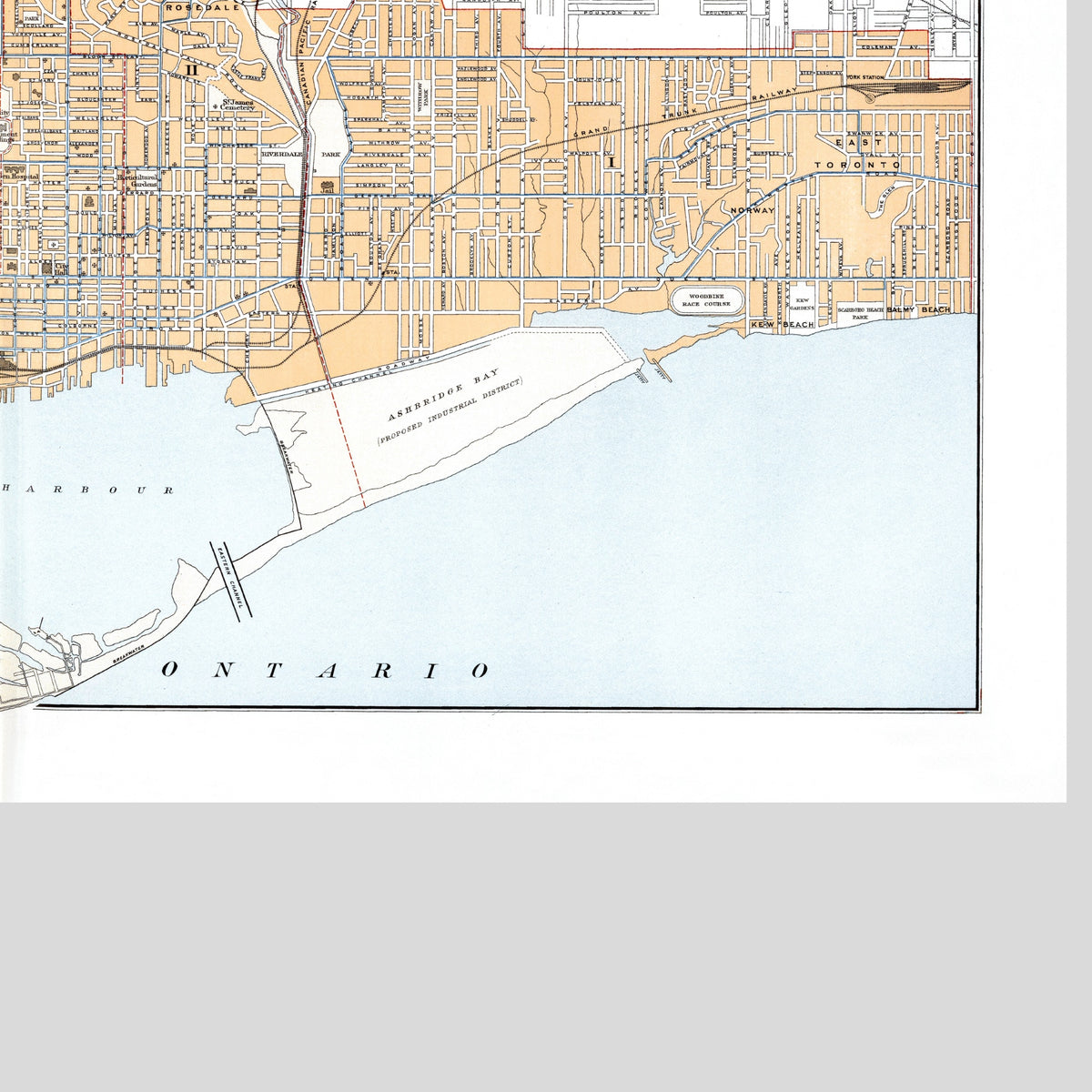 Montreal | Kanada | 1915  | Vintage Map