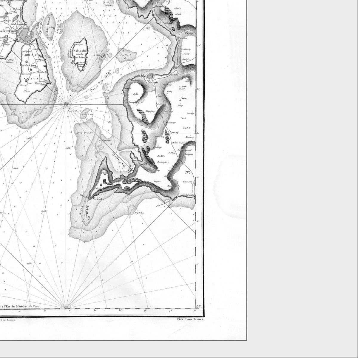 Sund | Öresund| Seekarte | Karte von 1804