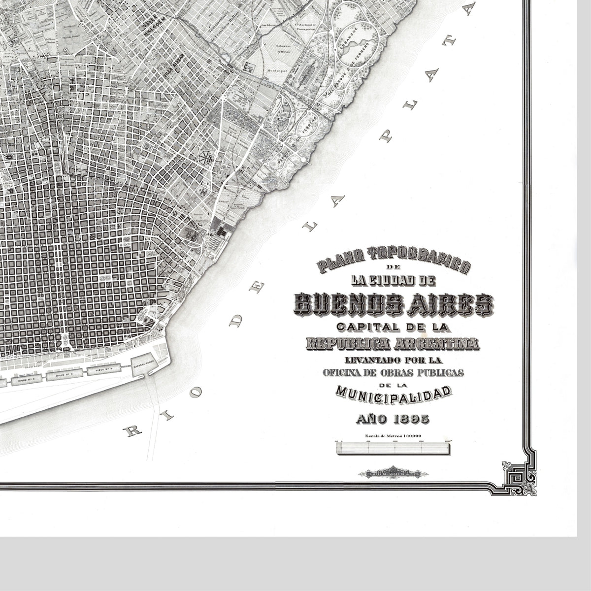 Buenos Aires | Argentinien | Stadtplan | Vintage Map