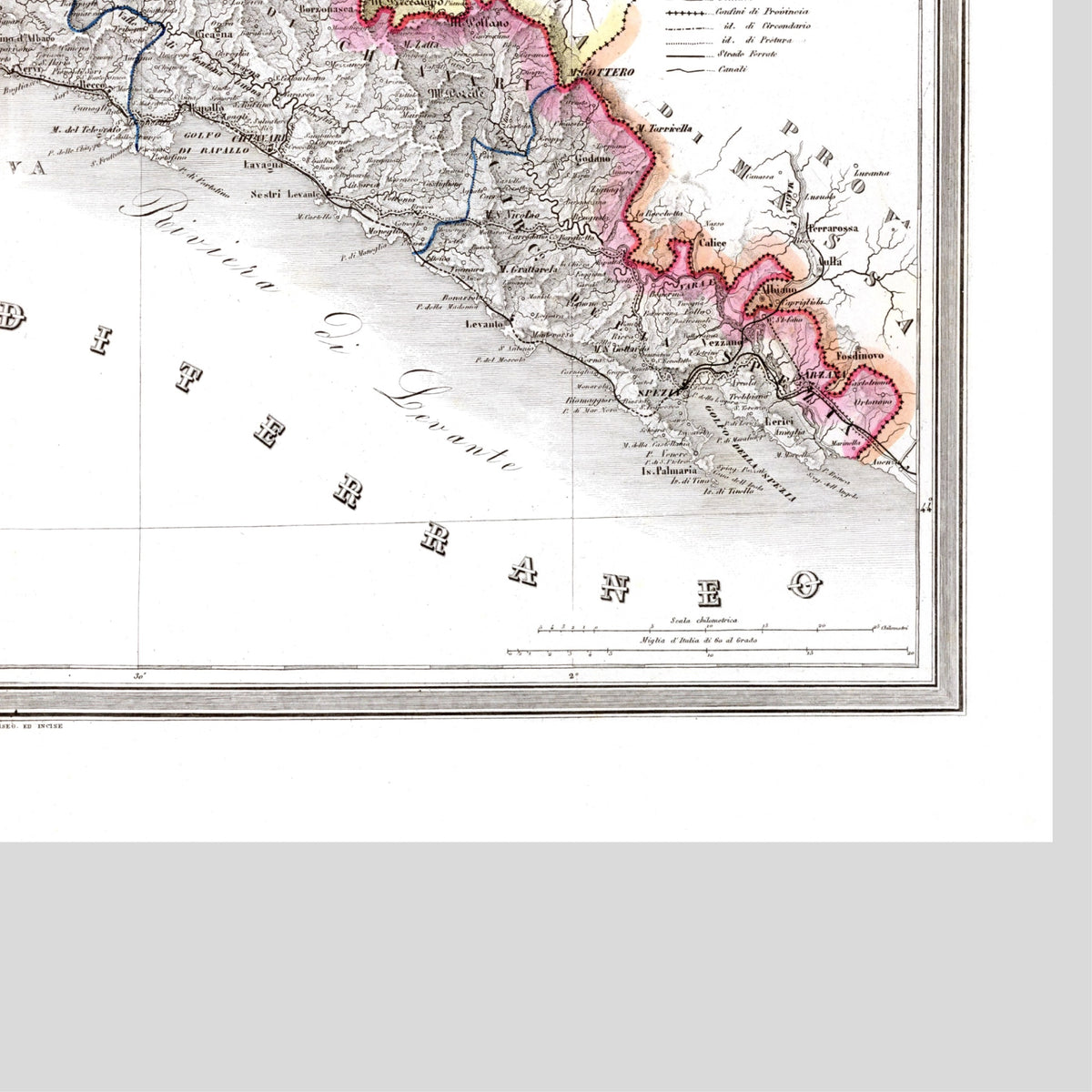 Genua | Italien | Landkarte von 1895
