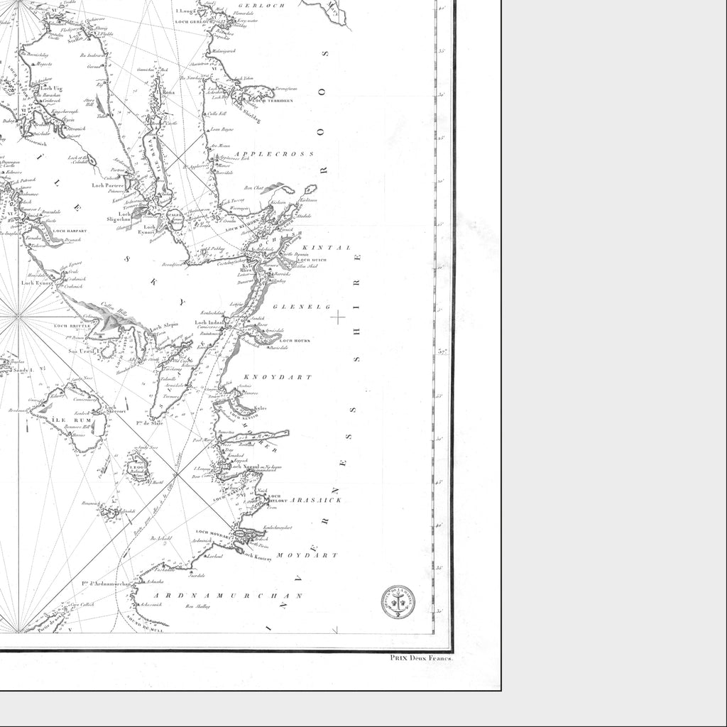 Hebrides Islands | Scotland | Nautical Chart | Map from 1804