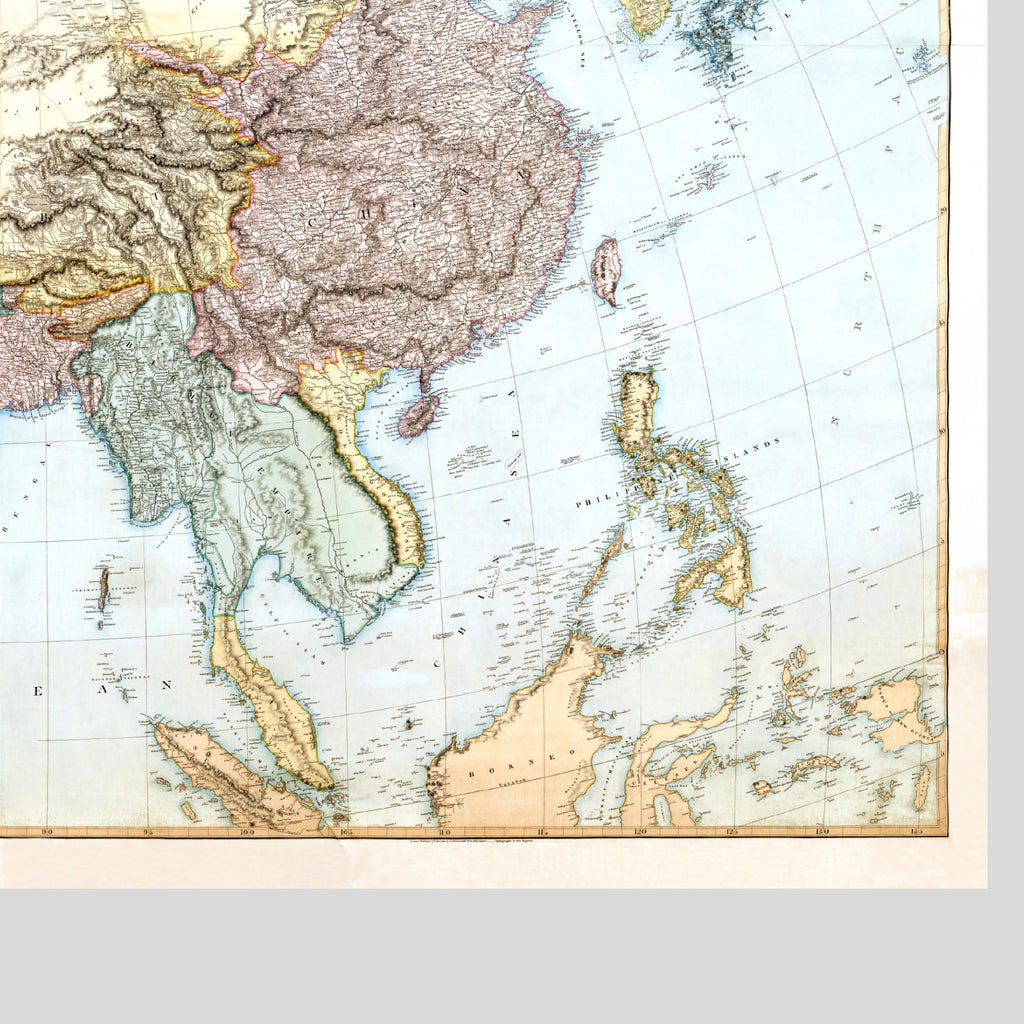 Asien  | 1827 | Vintage Map