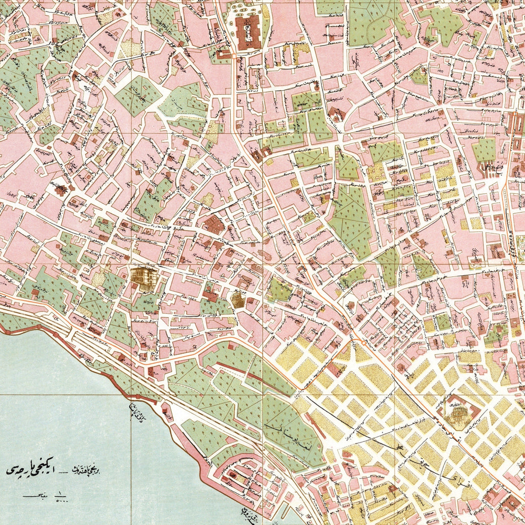 Istanbul Eminönü-Fatih 1918 | Historischer Stadtplan