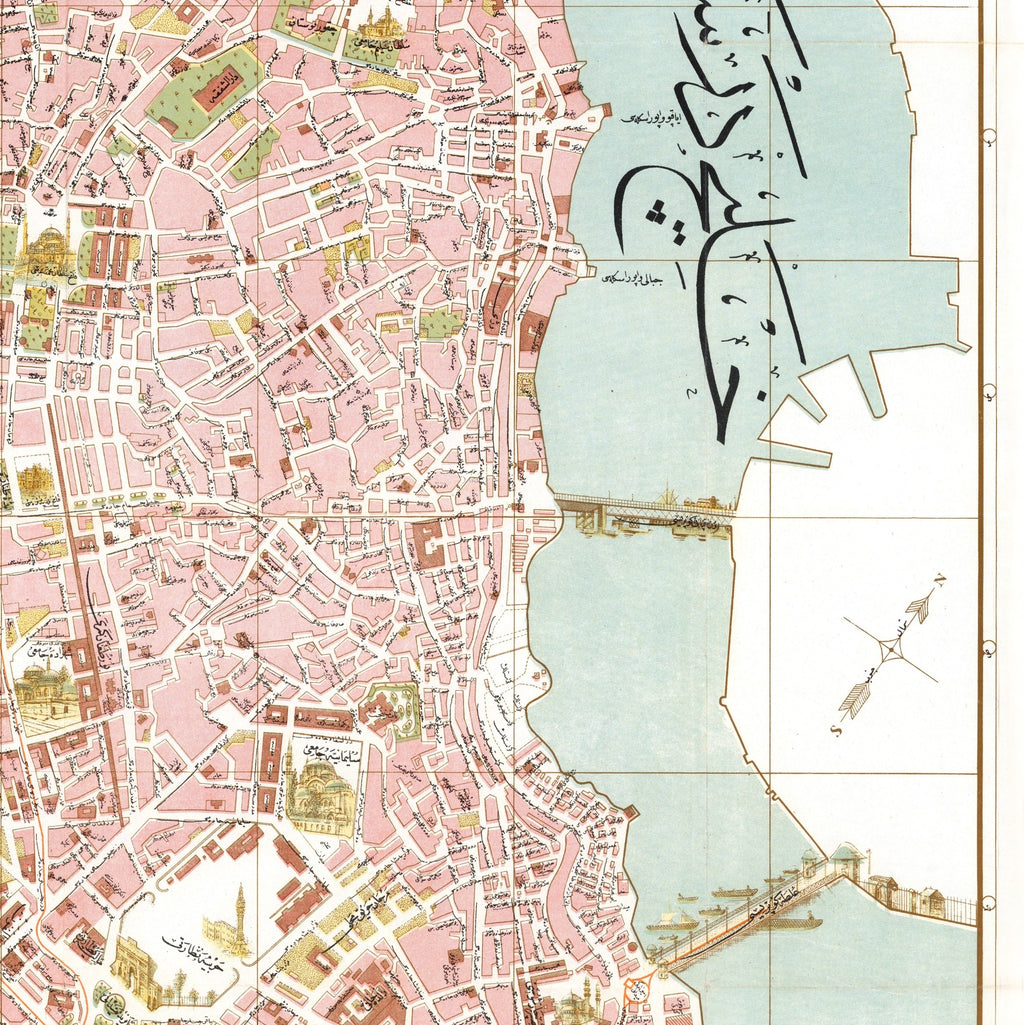 Istanbul Eminönü-Fatih 1918 | Historischer Stadtplan