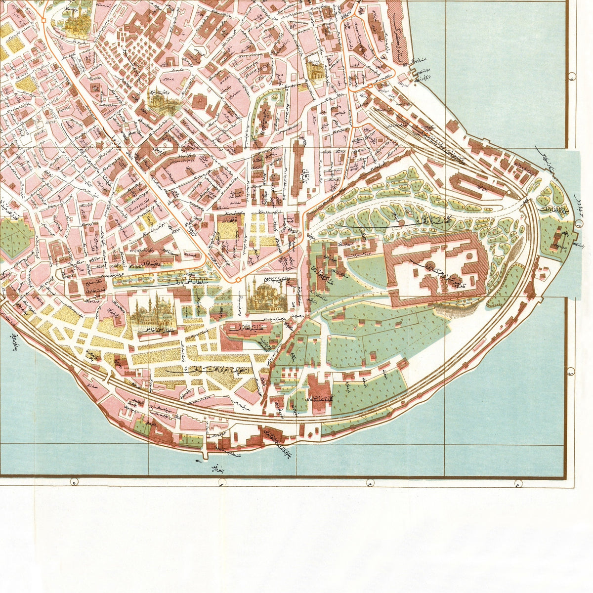 Istanbul Eminönü-Fatih 1918 | Historischer Stadtplan