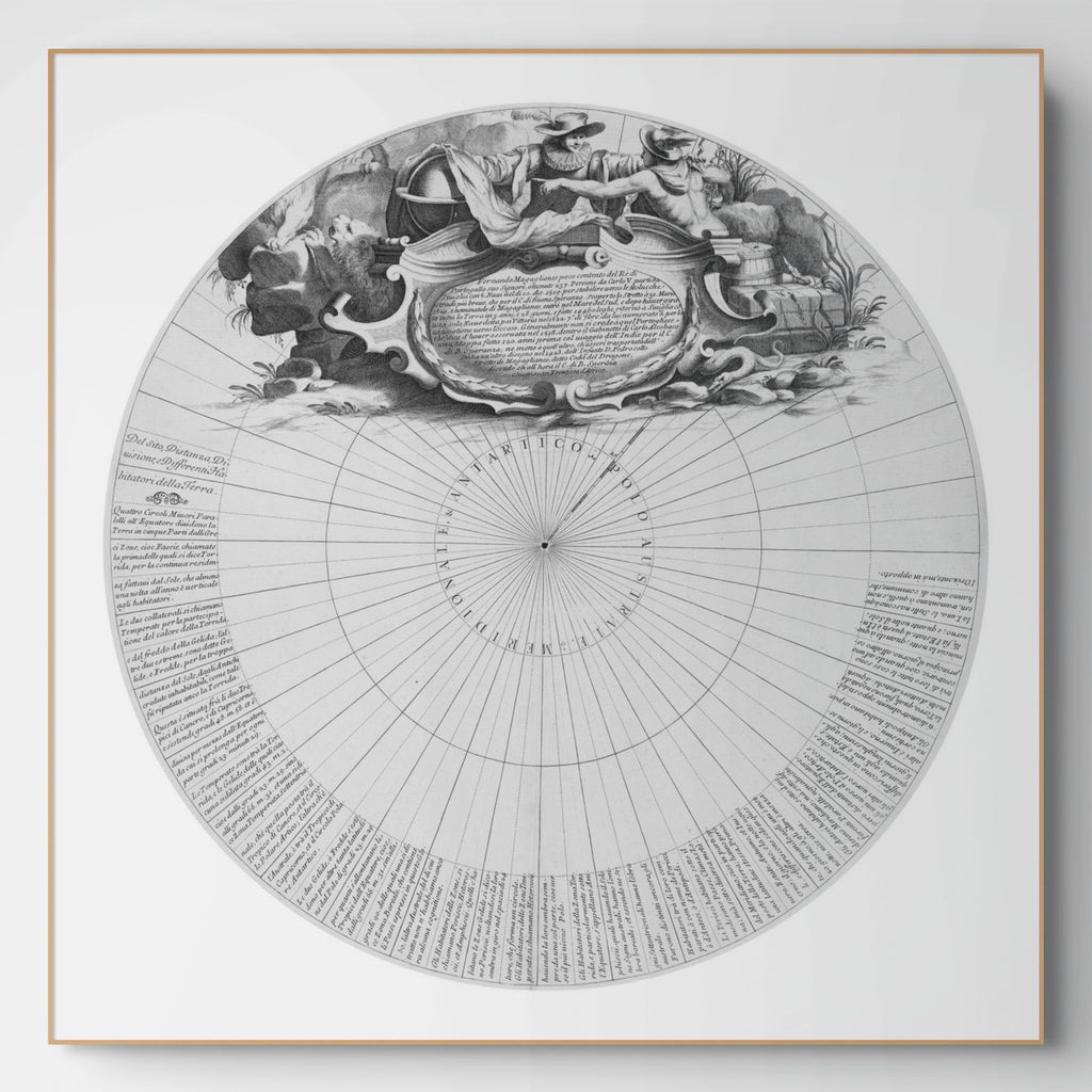 Antarktis-Landkarte | 1688 | Südpol | Globus | Vintage Map