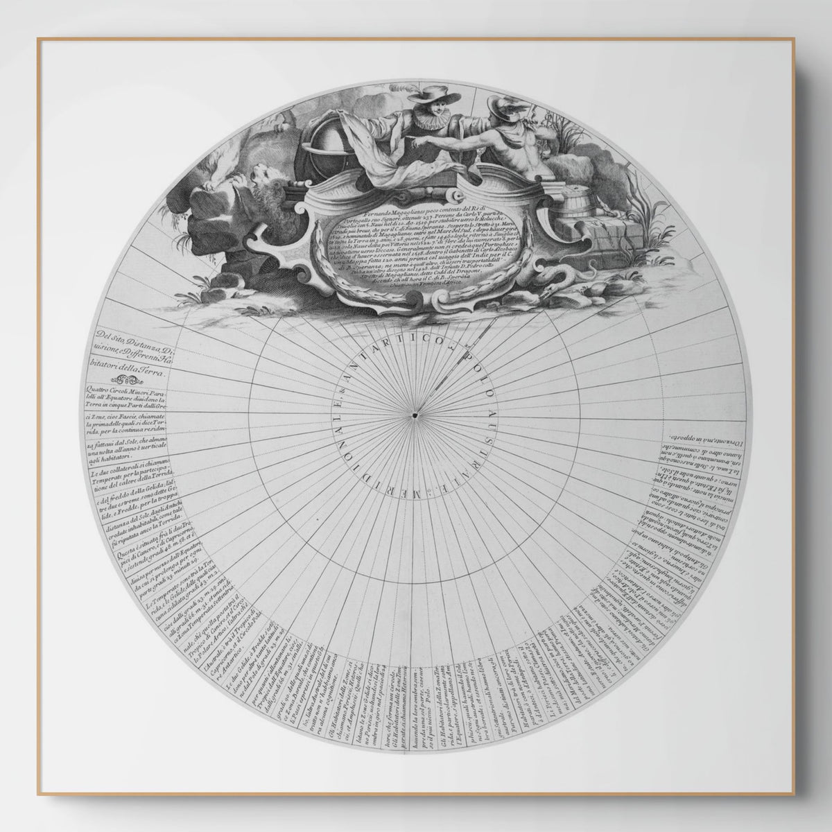 Antarktis-Landkarte | 1688 | Südpol | Globus | Vintage Map