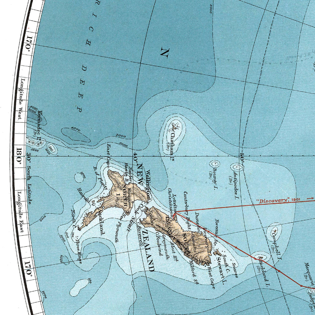 Antarktis-Landkarte | 1904 | Vintage Map