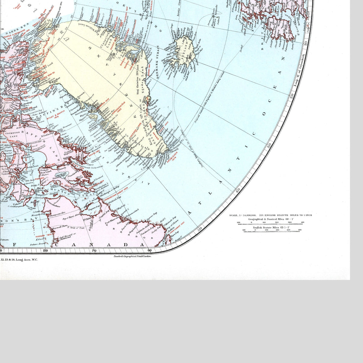 Arktis-Landkarte | 1904 | Vintage Map