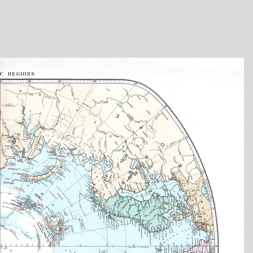 Arktis-Landkarte | 1904 | Vintage Map