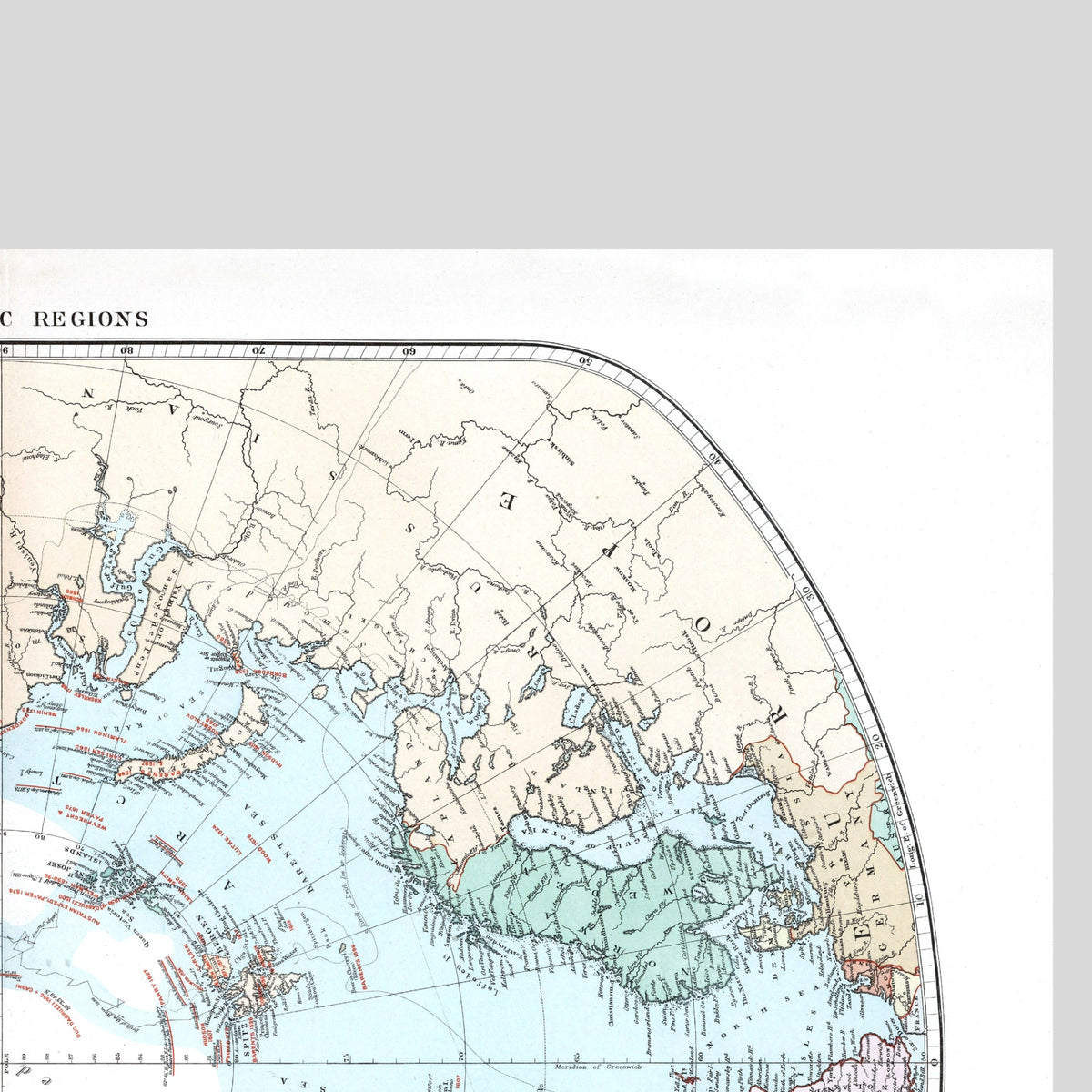 Arktis-Landkarte | 1904 | Vintage Map