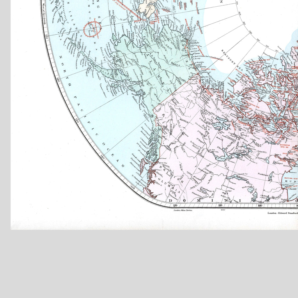 Arktis-Landkarte | 1904 | Vintage Map