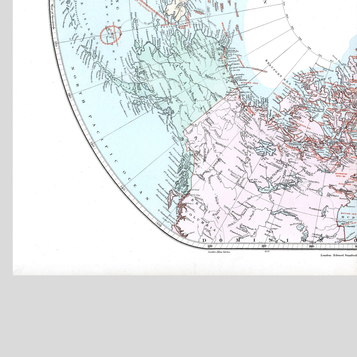 Arktis-Landkarte | 1904 | Vintage Map