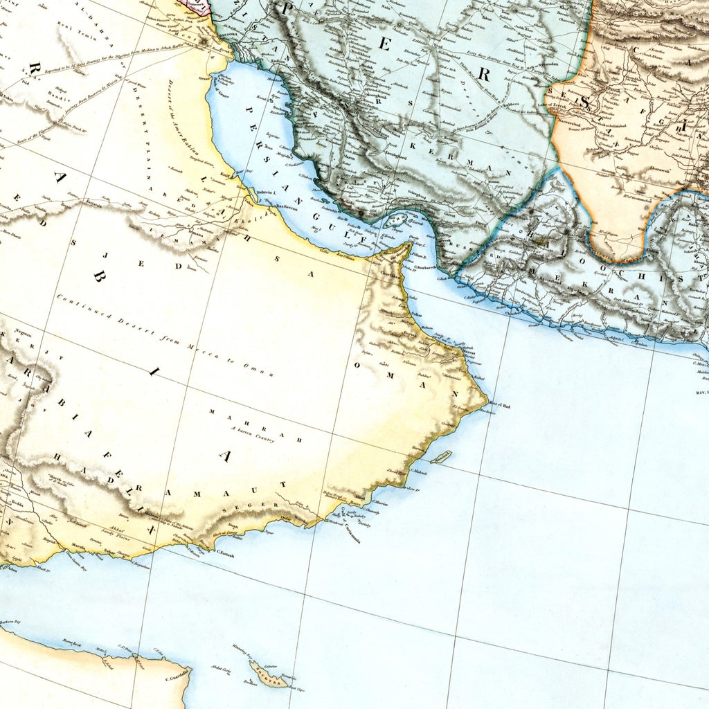 Asien  | 1827 | Vintage Map