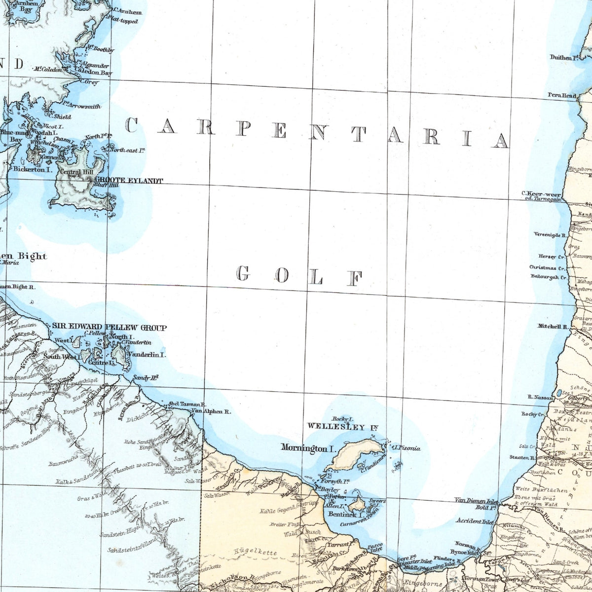 Australien | Landkarte | 1875 | Vintage Map