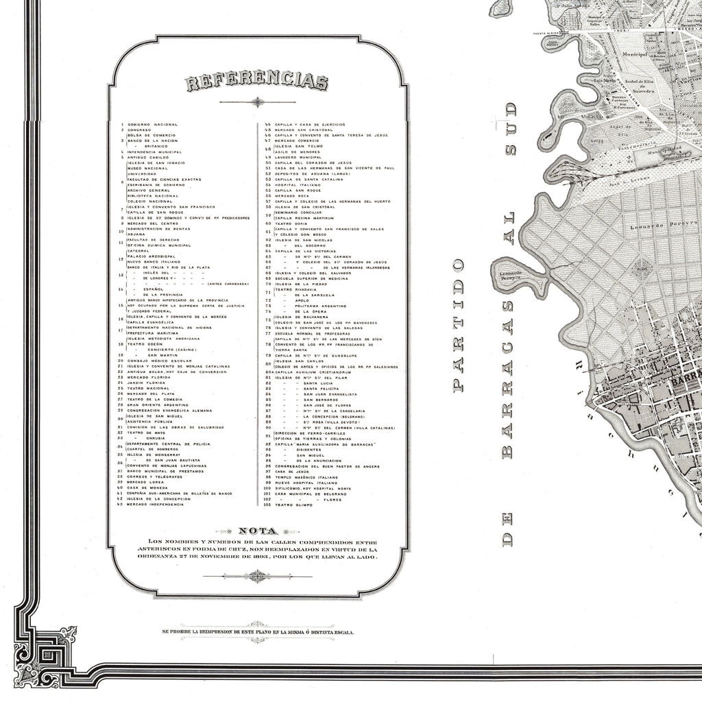 Buenos Aires | Argentinien | Stadtplan | Vintage Map