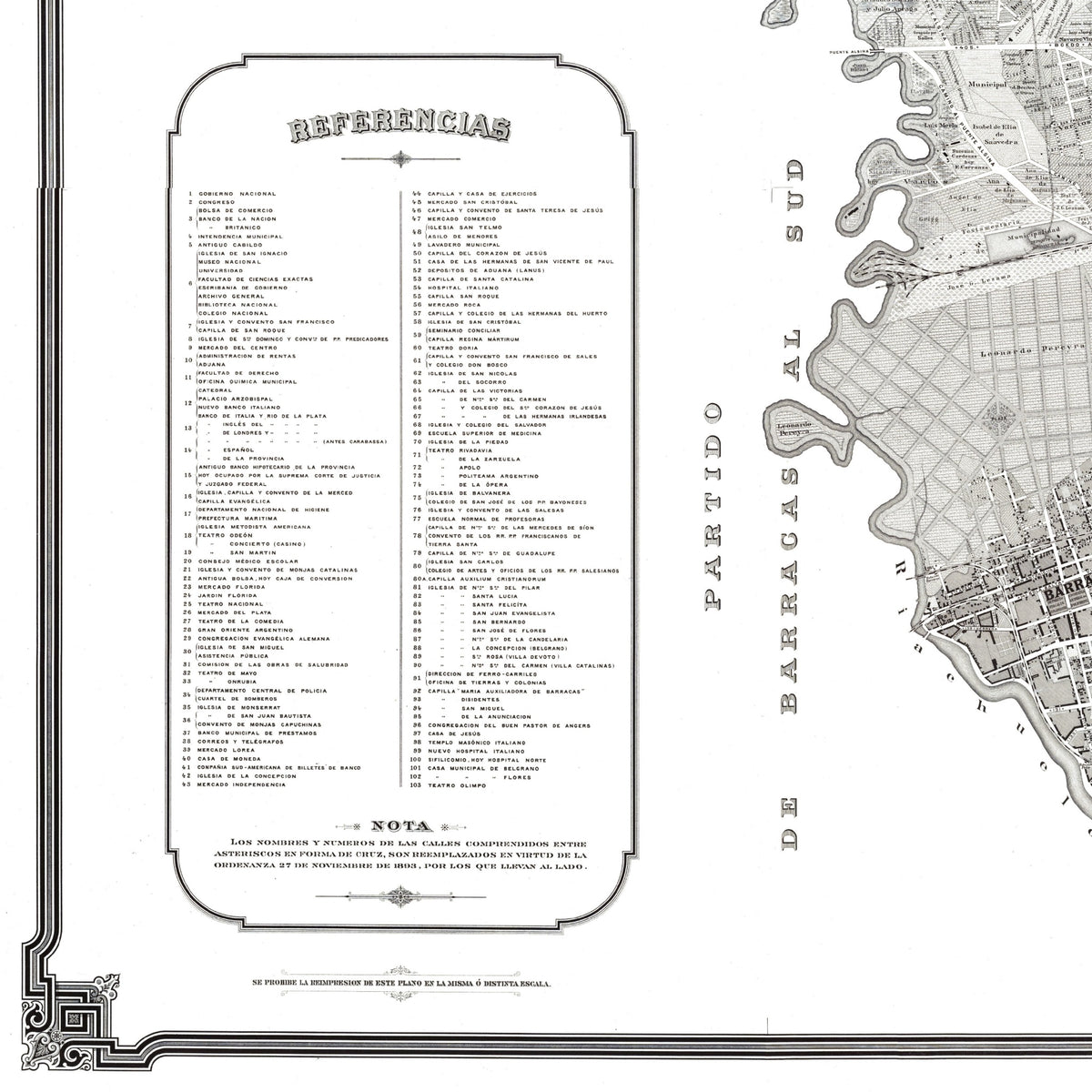 Buenos Aires | Argentinien | Stadtplan | Vintage Map