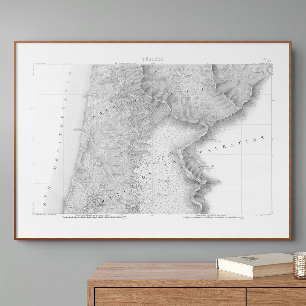 Palestina | Cesarea | Imperio Otomano | Grabado antiguo