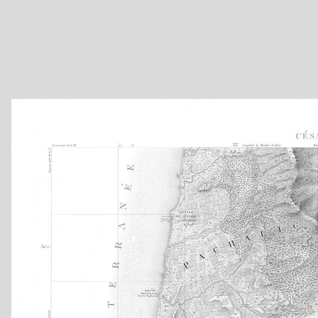 Palestina | Cesarea | Imperio Otomano | Grabado antiguo