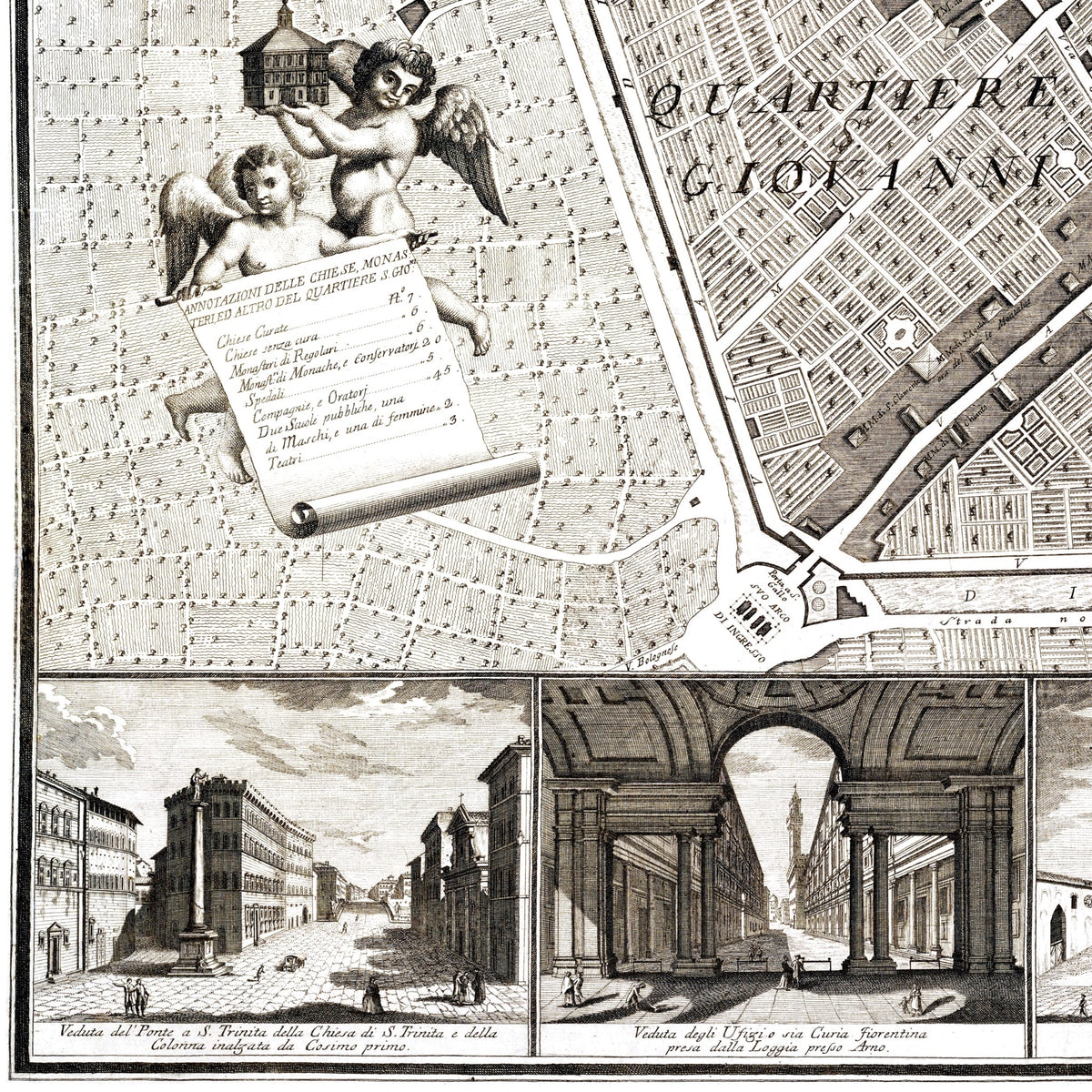 Florenz | Italien | Stadtplan | Vintage Map